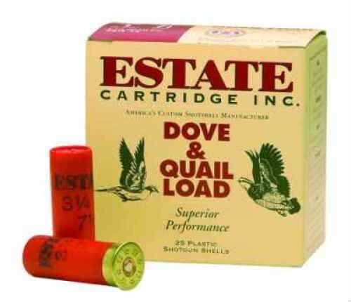 12 Gauge 25 Rounds Ammunition Estate Cartridge 2 3/4" 1 1/8 oz Lead #7 1/2